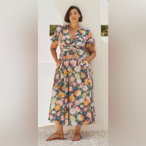 Anthropologie The Katerina V-Neck Button-Front Dress - Picture 5 of 8